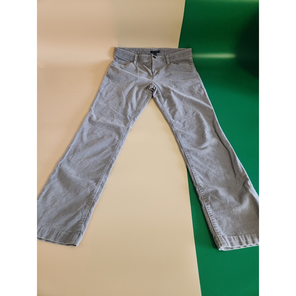 Tommy Hilfiger Corduroy Pants Womens 10‎ Grey Straight Leg Fine Wale Casual